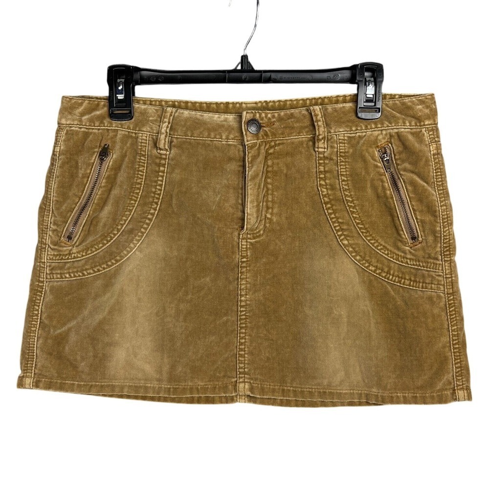 American Eagle Brown Corduroy Mini Skirt Womens 6 Aline Y2k Modern Classic